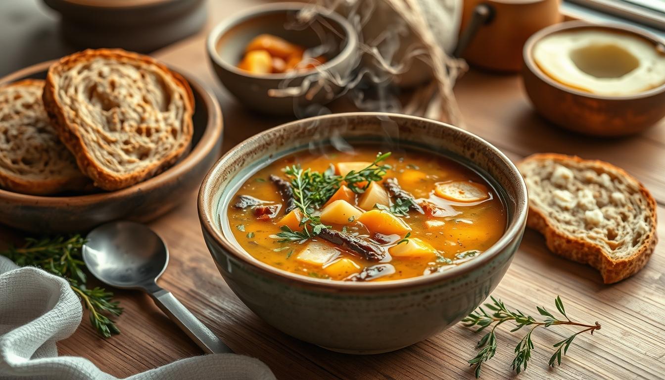 Seasonal meal prepared in a home kitchen